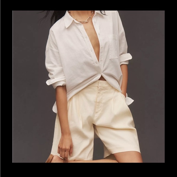 Maeve Tops - White shirt 100% cotton MAEVE BY ANTHROPOLOGIE